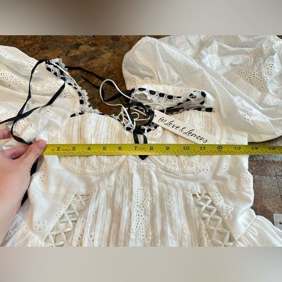 NWT FOR LOVE & LEMONS Ellis Mini Dress Size Small - Picture 13 of 13